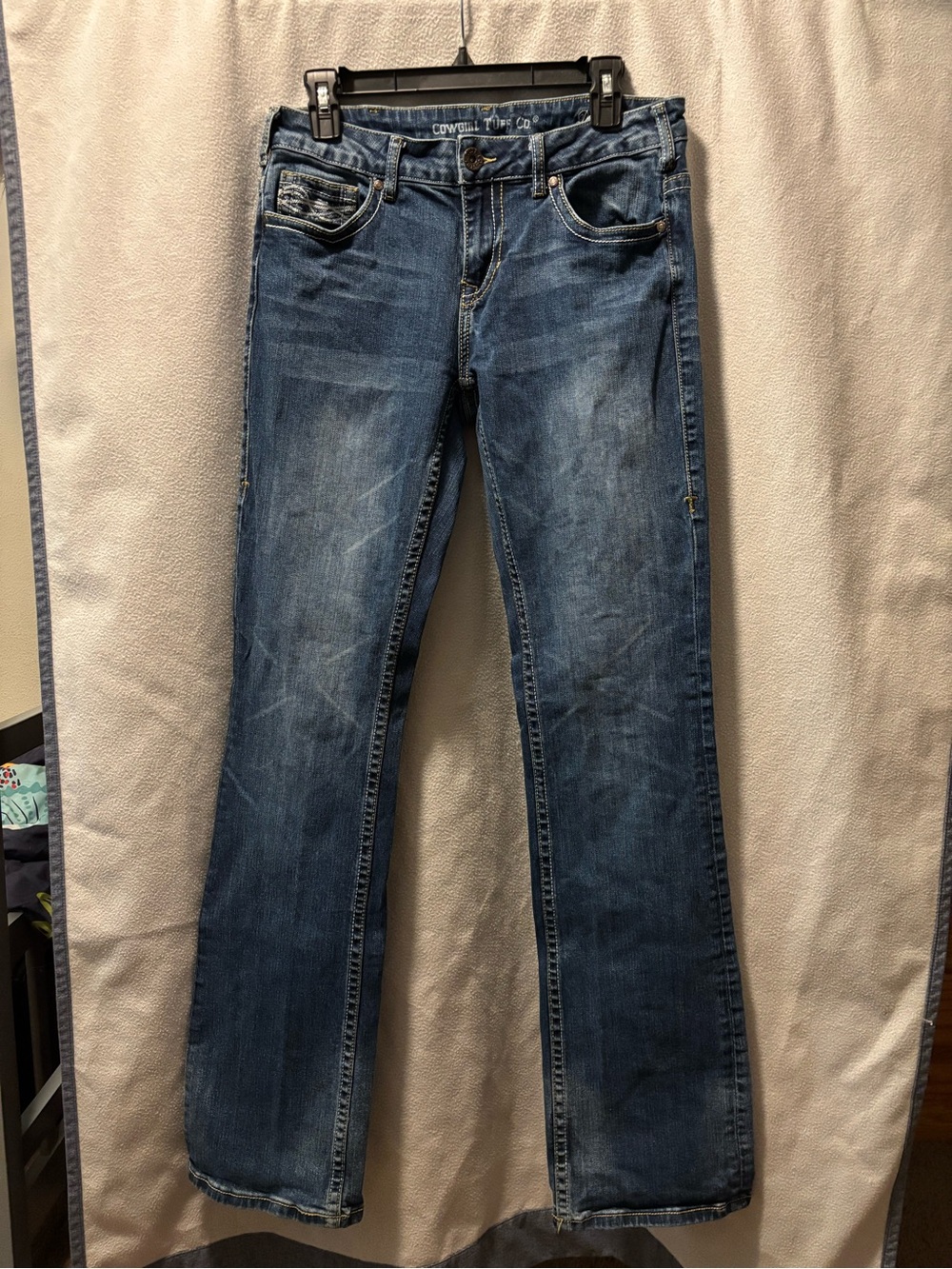 Cowgirl Tuff Women's Denim Boot Cut Jeans - Medium Blue